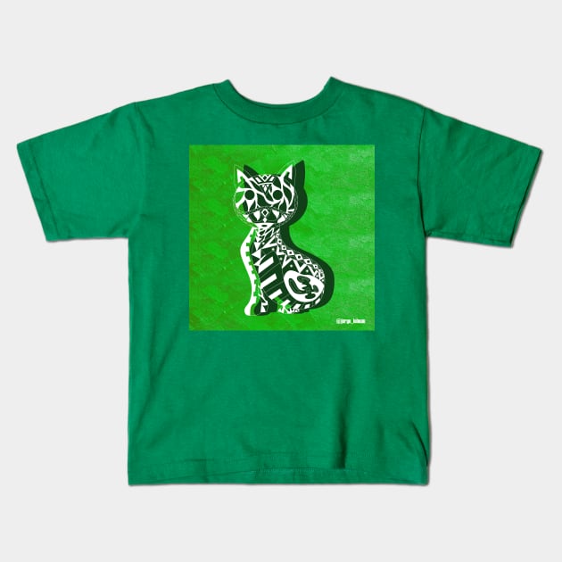 don gatotonaca cat ecopop Kids T-Shirt by jorge_lebeau